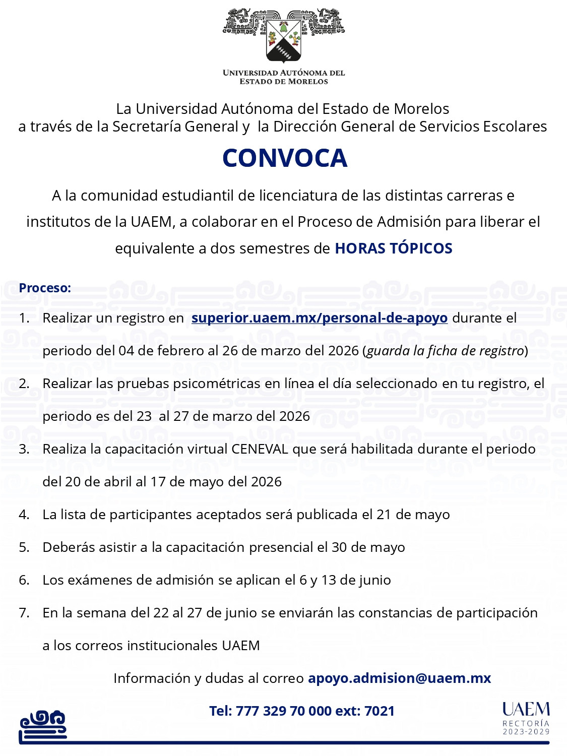 Convocatoria Horas Tópicos